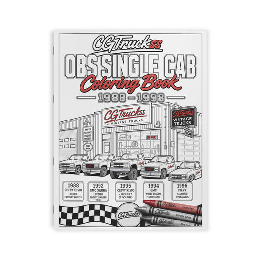 CGTruckss OBS Single Cab Coloring Book 1988–1998
