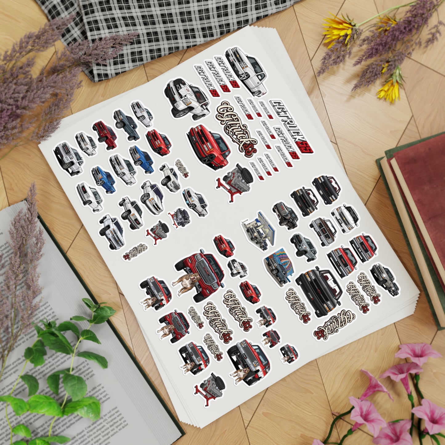 Holographic Truck Sticker Sheet Bundle — 10-Piece Car & Pickup Decals