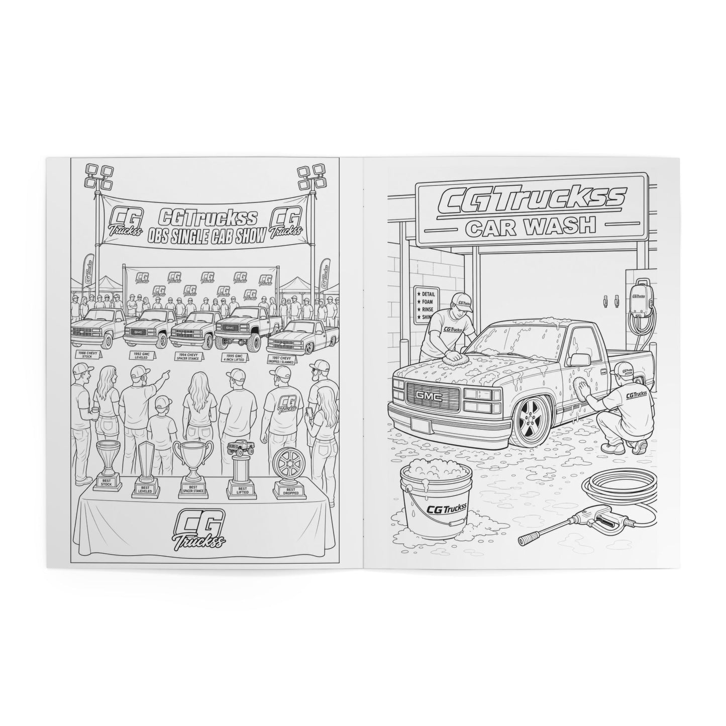 CGTruckss OBS Single Cab Coloring Book 1988–1998