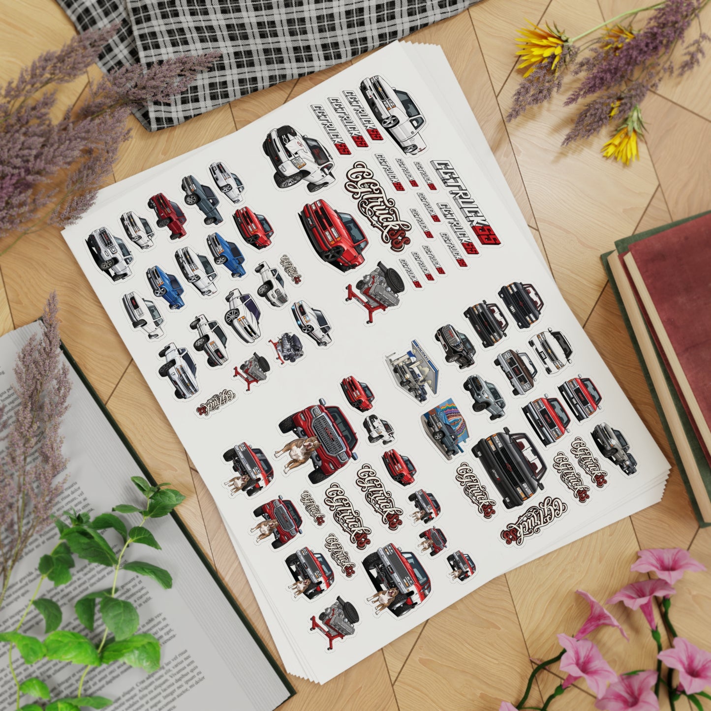 Holographic Truck Sticker Sheet Bundle — 10-Piece Car & Pickup Decals