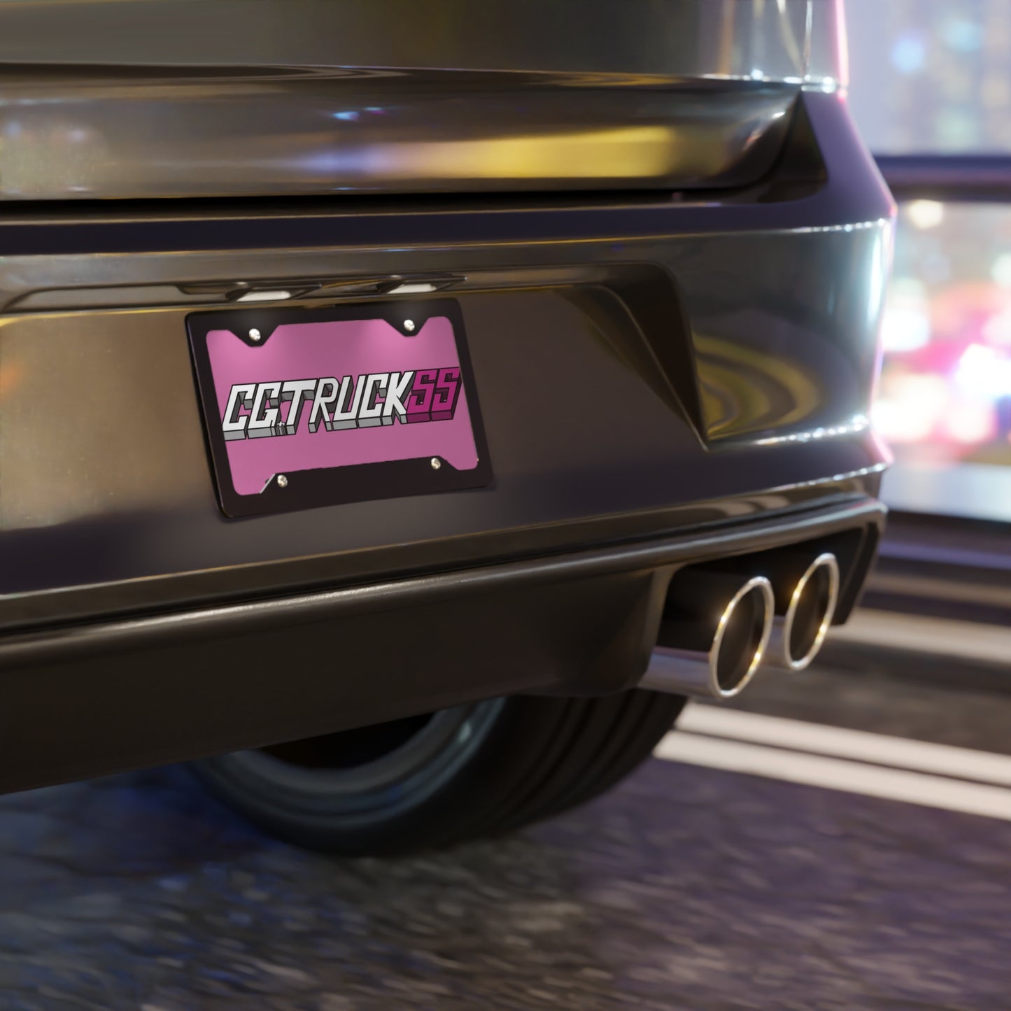 Pink CGTRUCKSS step down bogo vanity plate