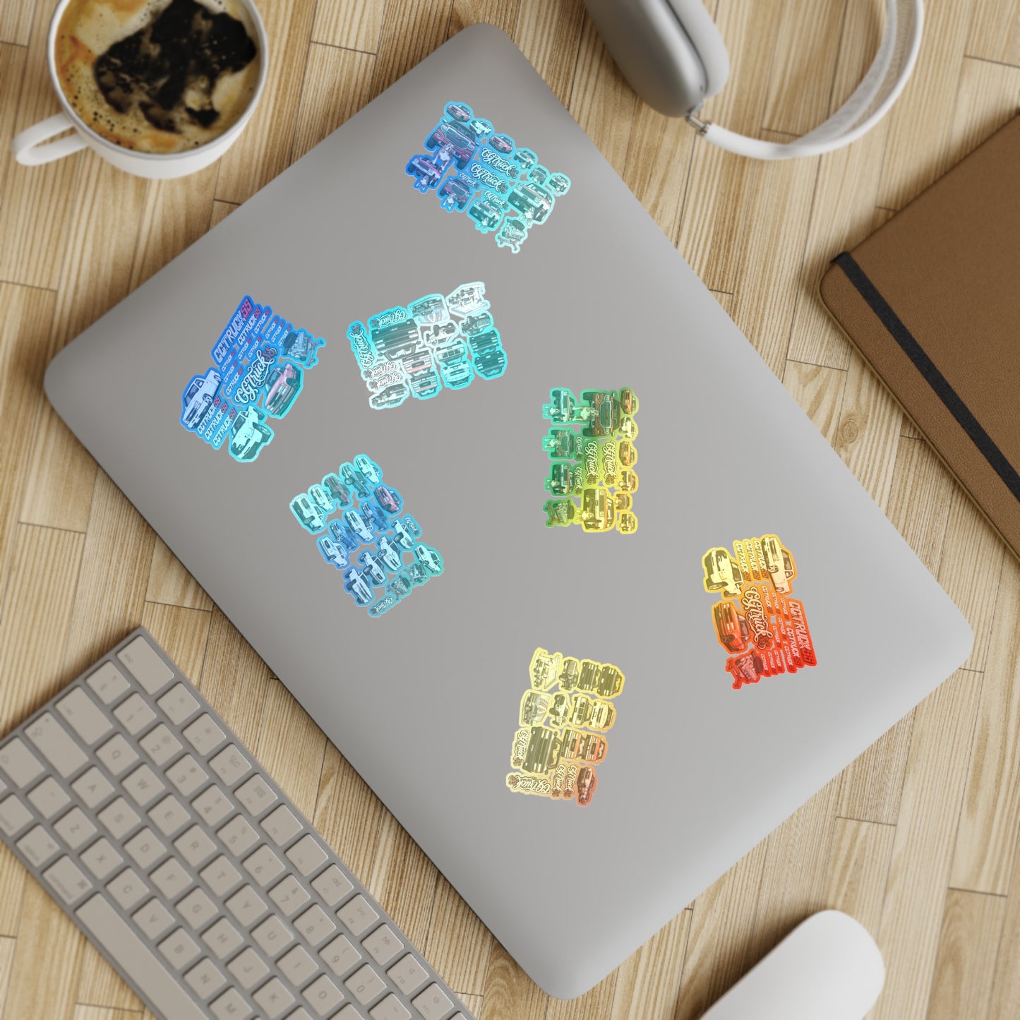 Holographic Truck Sticker Sheet Bundle — 10-Piece Car & Pickup Decals