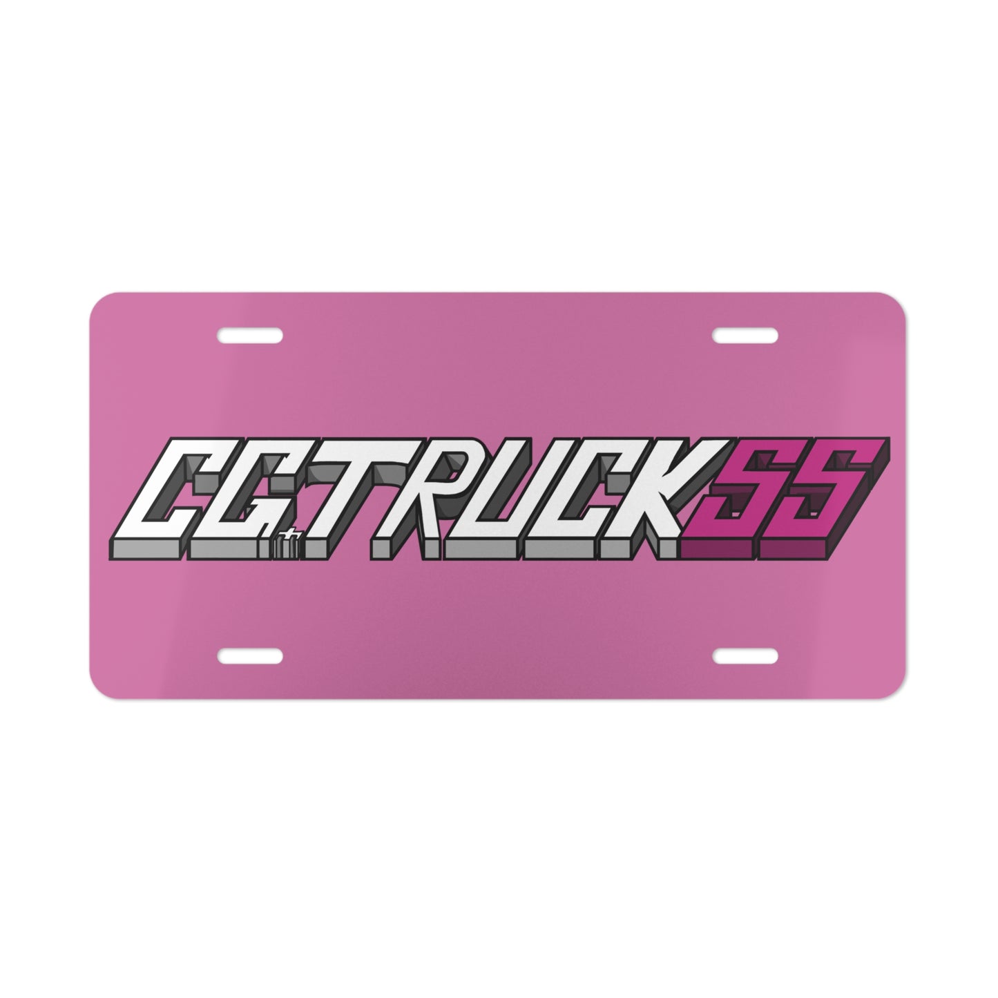 Pink CGTRUCKSS step down bogo vanity plate