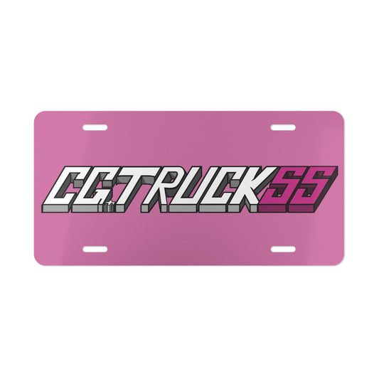 Pink CGTRUCKSS step down bogo vanity plate