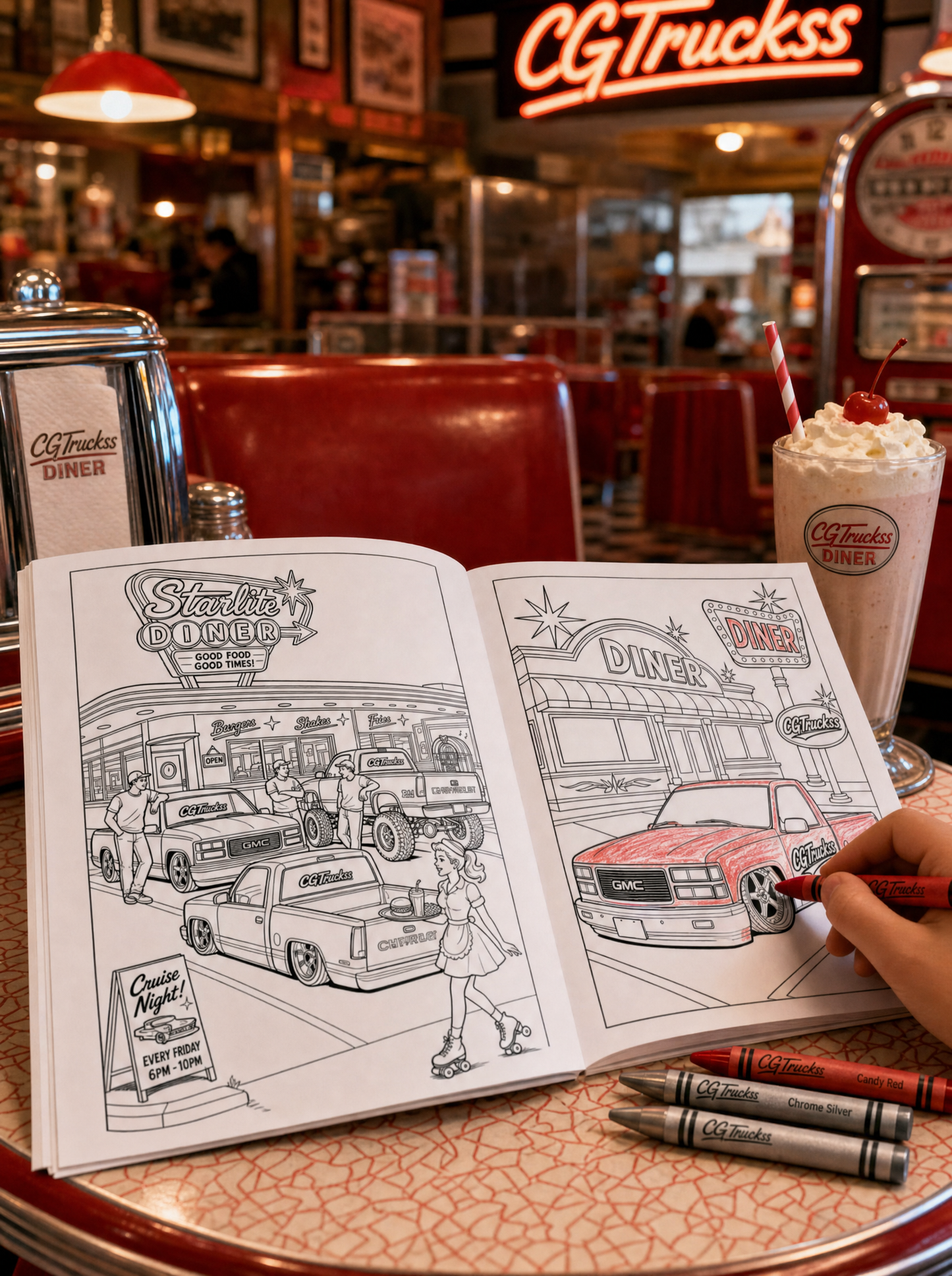 CGTruckss OBS Single Cab Coloring Book 1988–1998