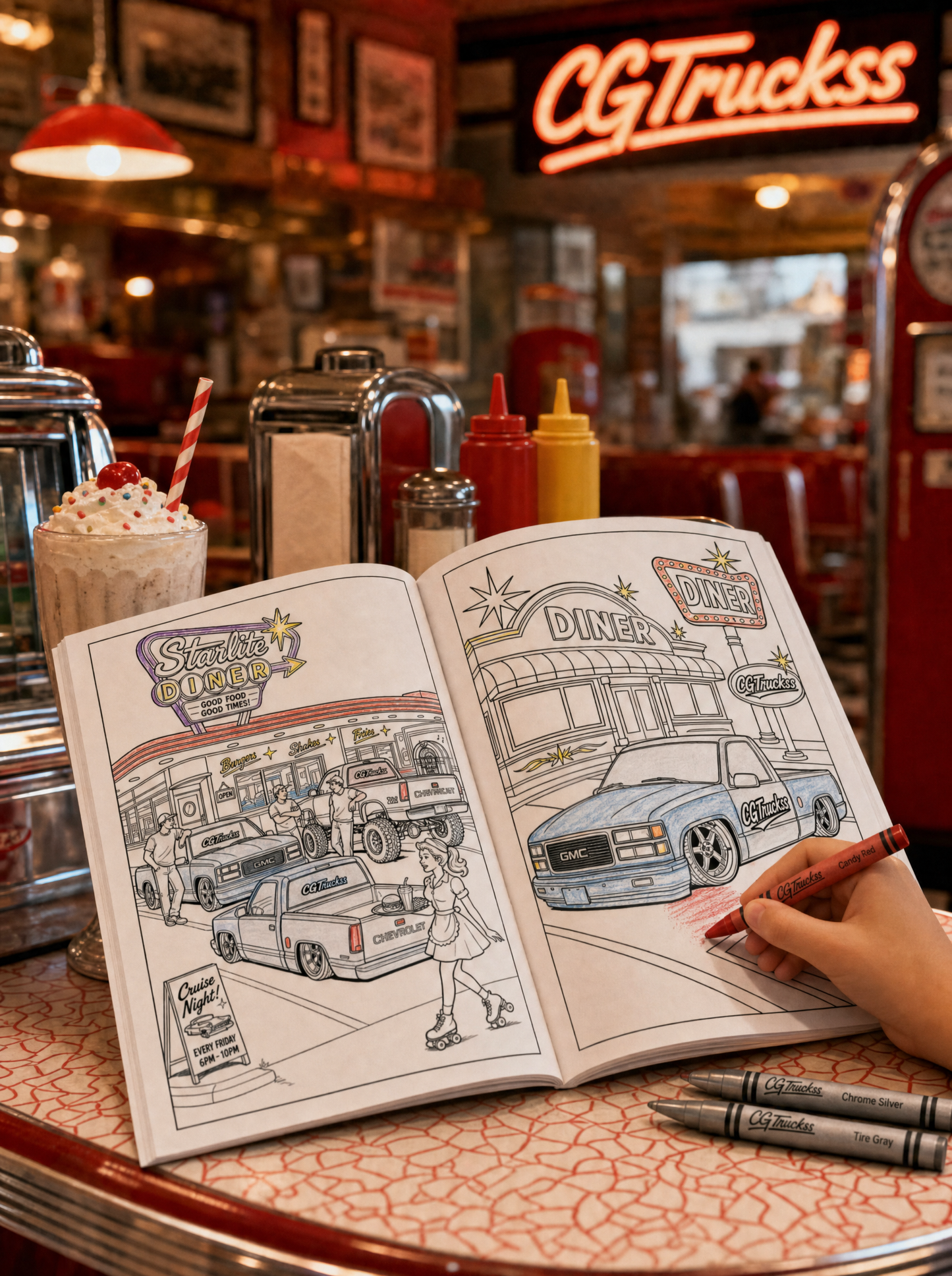 CGTruckss OBS Single Cab Coloring Book 1988–1998