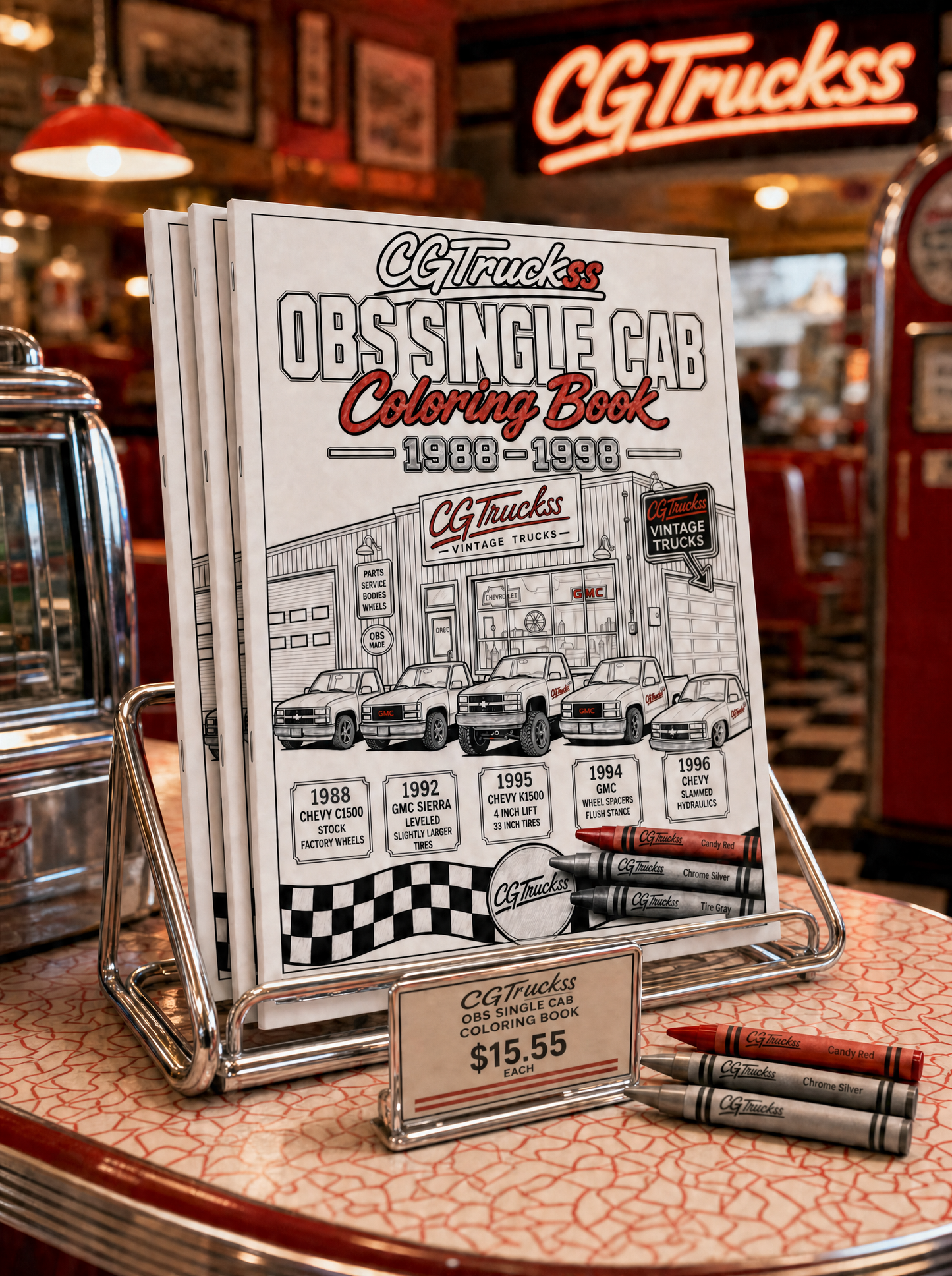 CGTruckss OBS Single Cab Coloring Book 1988–1998