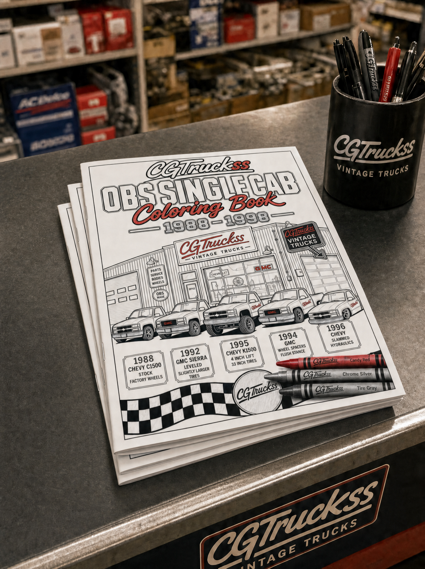 CGTruckss OBS Single Cab Coloring Book 1988–1998