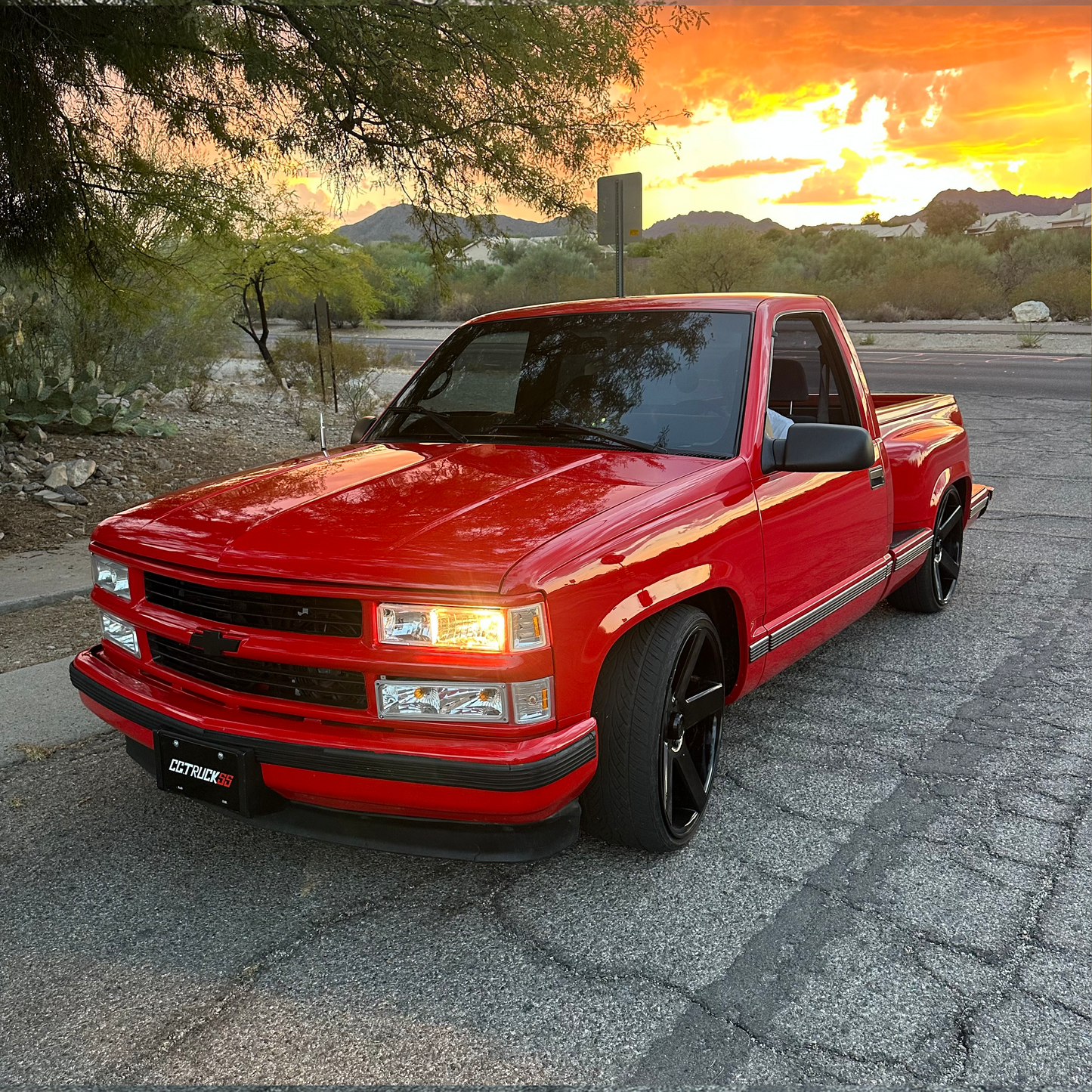 Red CGTruckss vanity plate