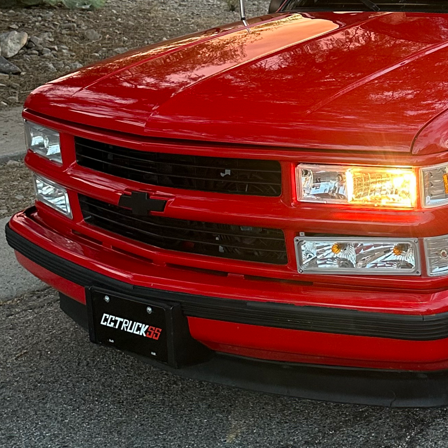 Red CGTruckss vanity plate