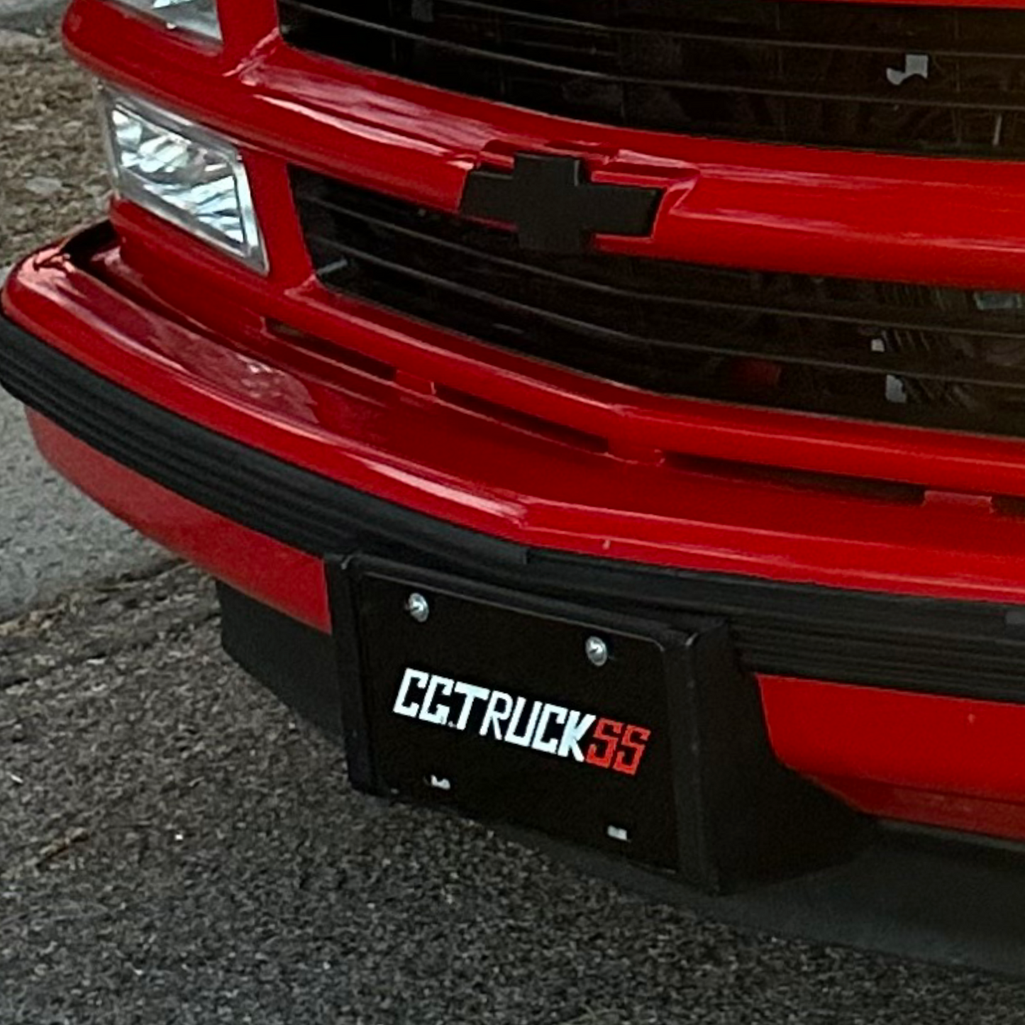 Red CGTruckss vanity plate