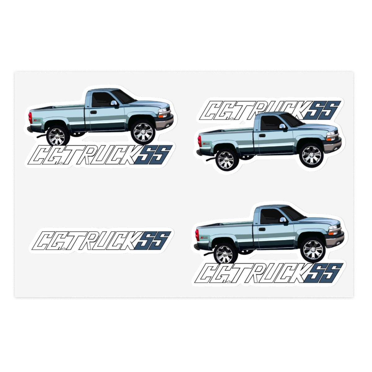 @Erick_z71 X CGTruckss Blue Sticker Sheets